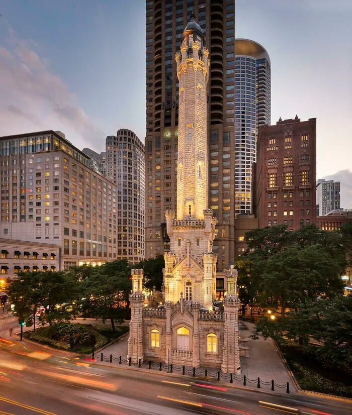 La torre de agua de Chicago, Illinois