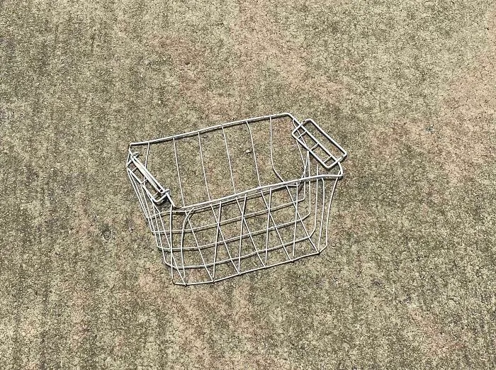 This Basket, Flattened By A Semi-Truck, Now Looks Like A 3D Picture Of A Basket