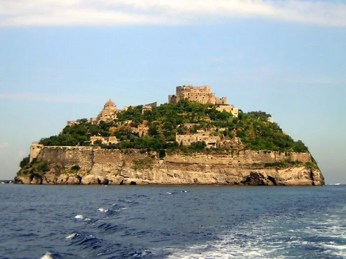 Ischia with old buildings and nature