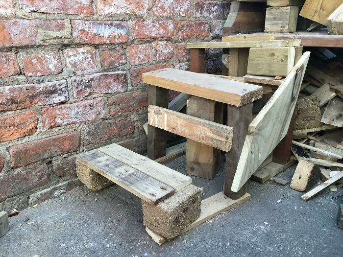¿Qué les parecen estos escalones miserables de nuestro jardín?