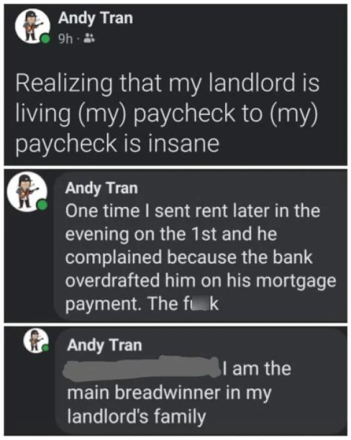 "I Am The Main Breadwinner In My Landlord's Family" Jfl