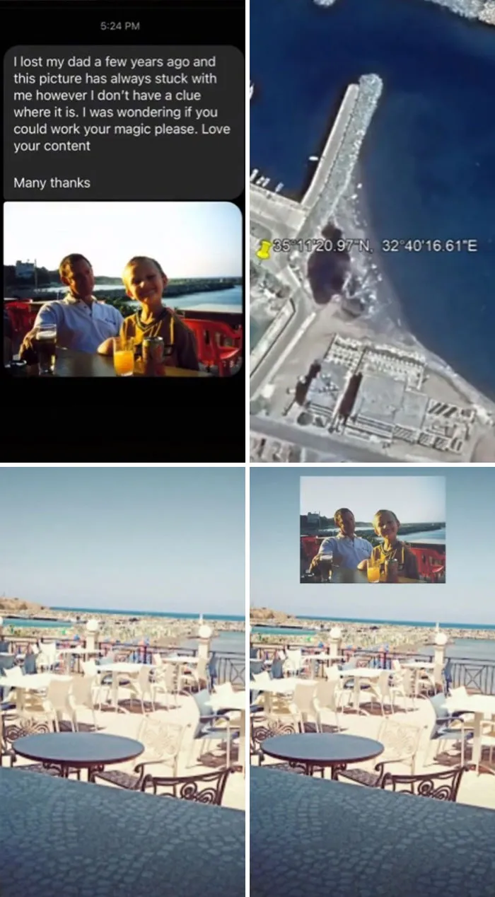 People Contact This Man With The Hope That He’ll Find Exactly Where Their Beloved Pictures Were Taken, And He Delivers