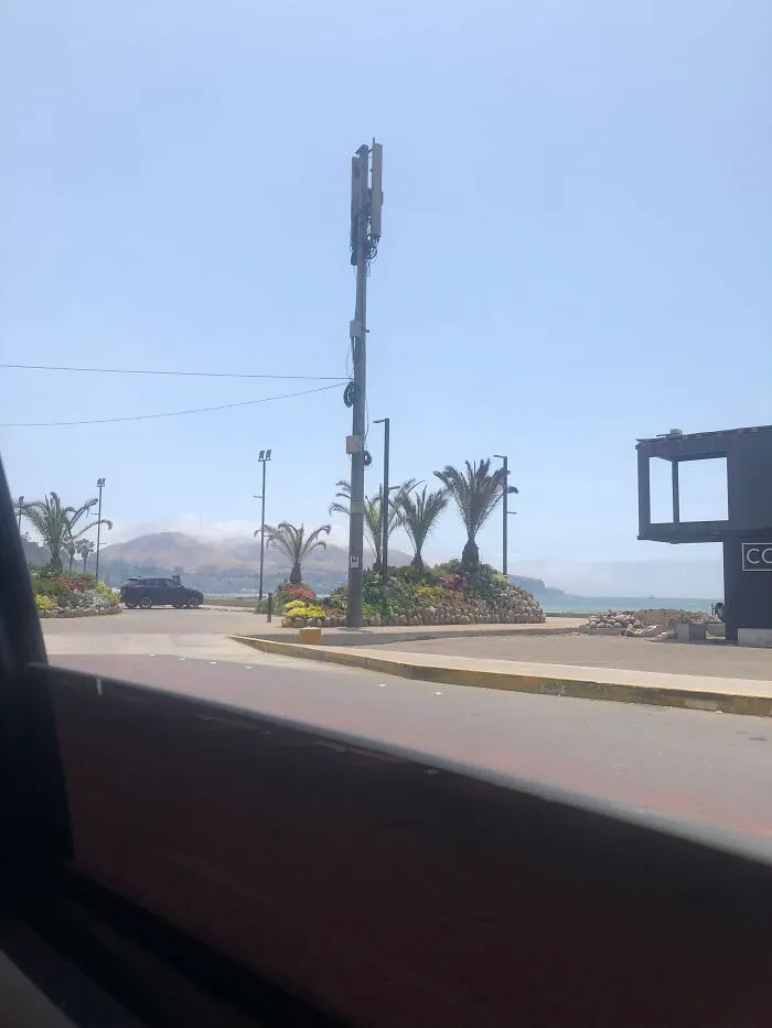 Peruvian Mountains Behind Beach