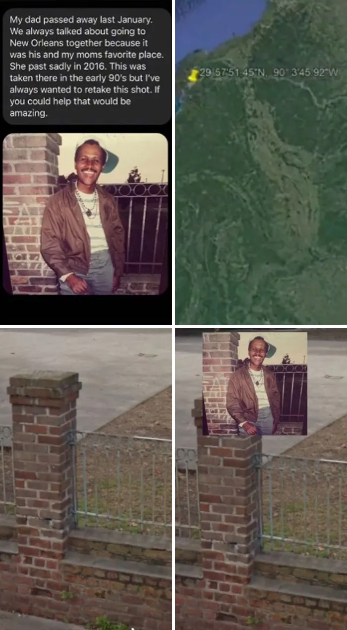 People Contact This Man With The Hope That He’ll Find Exactly Where Their Beloved Pictures Were Taken, And He Delivers