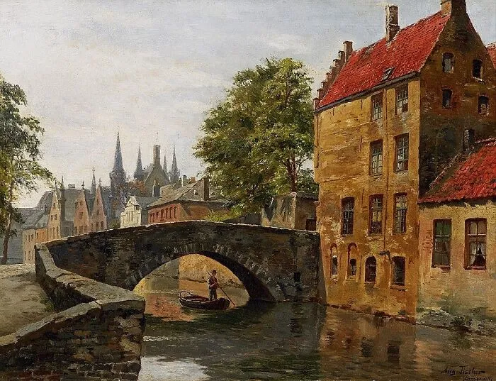 Ansicht Von Brügge By August Fischer