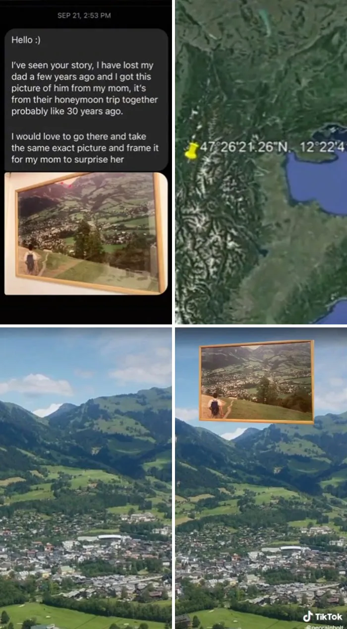 People Contact This Man With The Hope That He’ll Find Exactly Where Their Beloved Pictures Were Taken, And He Delivers