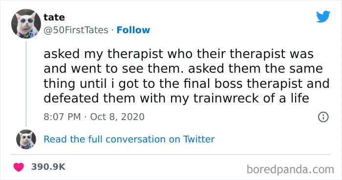 90 Funny Tweets About Therapy That Look At The Bright Side Of It