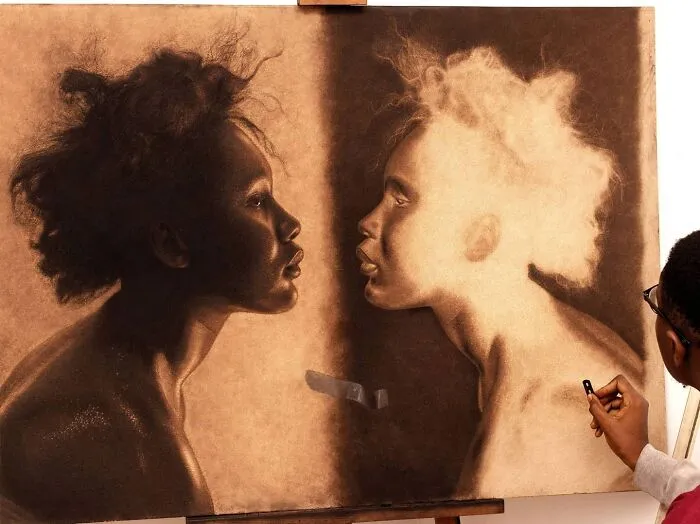 This Nigerian Artist Learned How To Paint With Fire And With Pyrography, He Creates Hyperrealistic Portraits (38 Pics)
