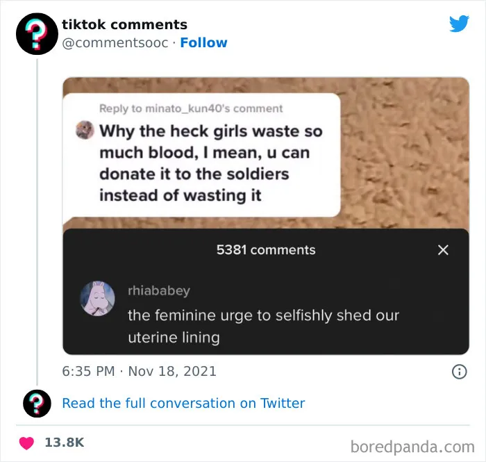 50 Weird, Funny, And Totally Unhinged TikTok Comments That Made Their Way To This Twitter Page
