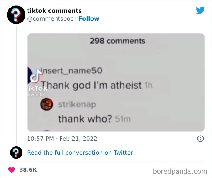 50 Weird, Funny, And Totally Unhinged TikTok Comments That Made Their Way To This Twitter Page