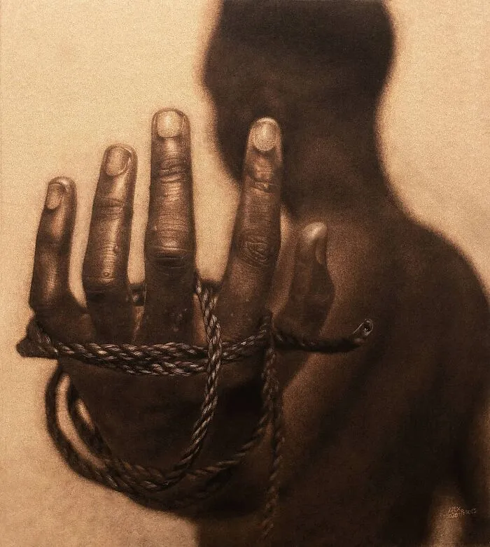 This Nigerian Artist Learned How To Paint With Fire And With Pyrography, He Creates Hyperrealistic Portraits (38 Pics)