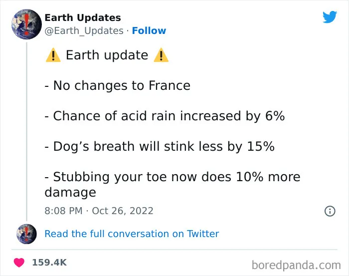 This Twitter Account Offers Hilarious Updates For Earth, Here Are 35 Of The Best Ones