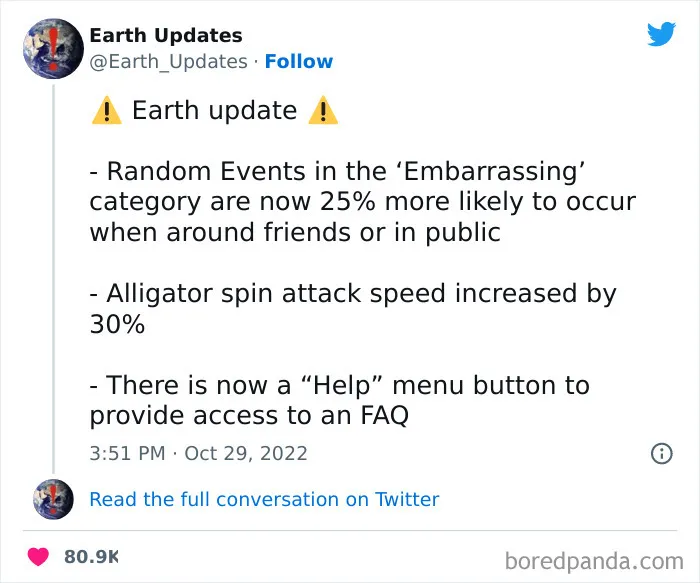 This Twitter Account Offers Hilarious Updates For Earth, Here Are 35 Of The Best Ones
