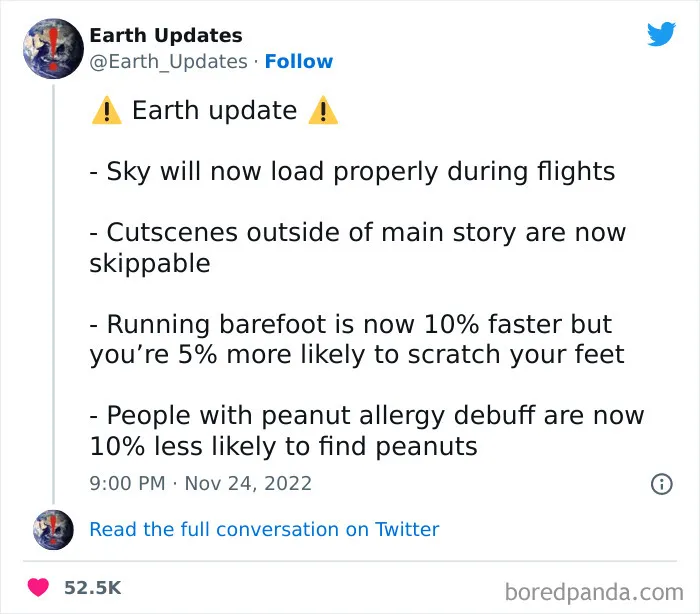 This Twitter Account Offers Hilarious Updates For Earth, Here Are 35 Of The Best Ones