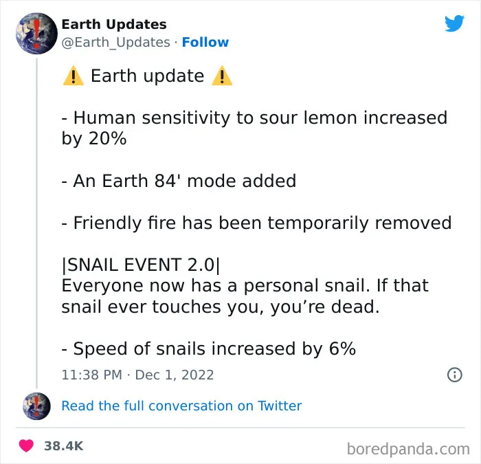 This Twitter Account Offers Hilarious Updates For Earth, Here Are 35 Of The Best Ones