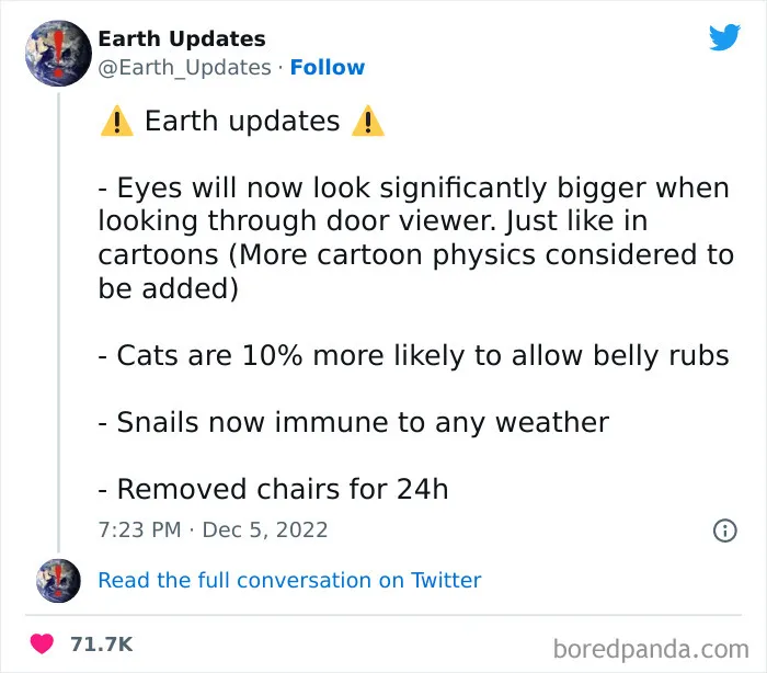 This Twitter Account Offers Hilarious Updates For Earth, Here Are 35 Of The Best Ones