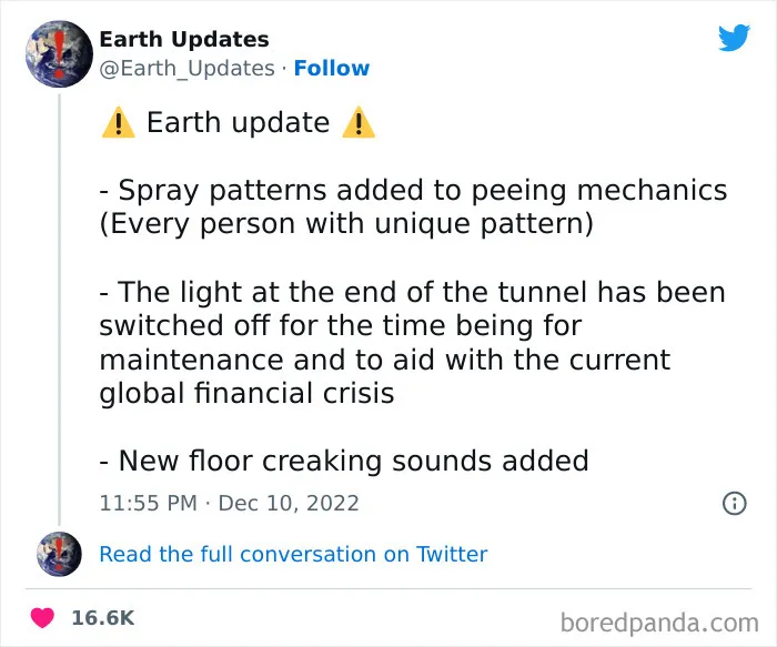 This Twitter Account Offers Hilarious Updates For Earth, Here Are 35 Of The Best Ones