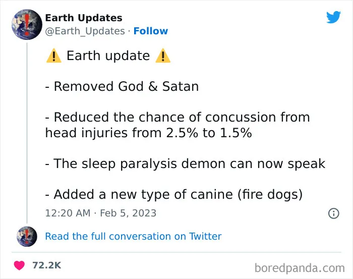 This Twitter Account Offers Hilarious Updates For Earth, Here Are 35 Of The Best Ones