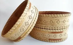 Basket Made Of Birch Bark, Making