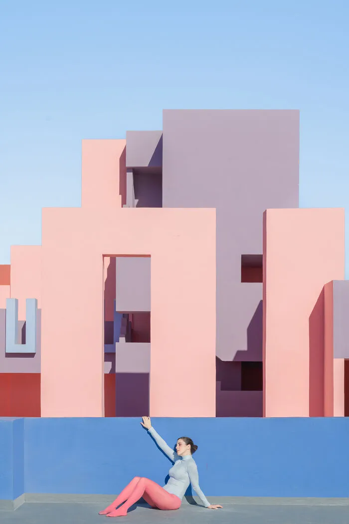 I Created A Series Of Self-Portraits At Ricardo Bofill’s Famous Muralla Roja (11 Pics)
