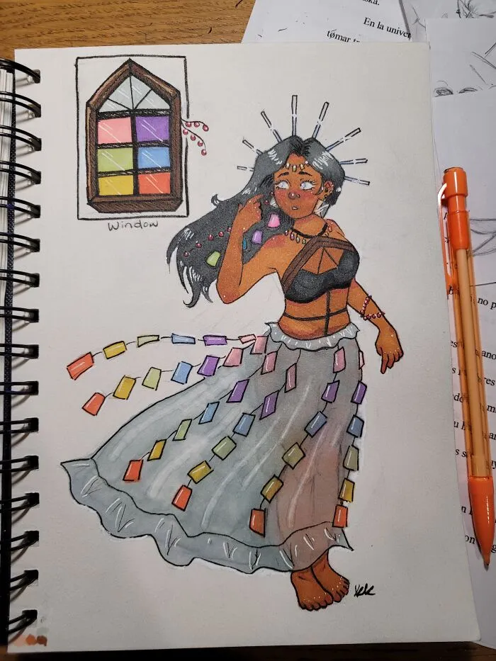 The Lighting Is A Bit Off, But This Is A Character I Made Based Off Of A Window