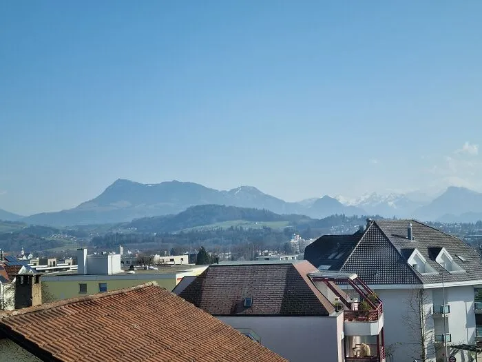 View Out Of My Window: Beautiful Sunny Day. Feels Lilke Spring. 12°c (About 54°f). But Next Monday There Will Be Light Snow Again