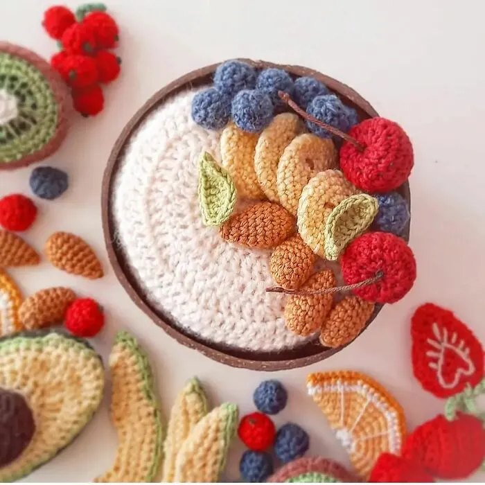 45 Drool-Inducing Crocheted Food Items Made By This Finnish Artist