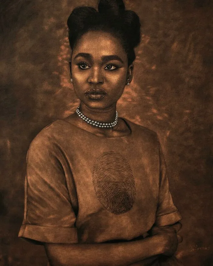 This Nigerian Artist Learned How To Paint With Fire And With Pyrography, He Creates Hyperrealistic Portraits (38 Pics)