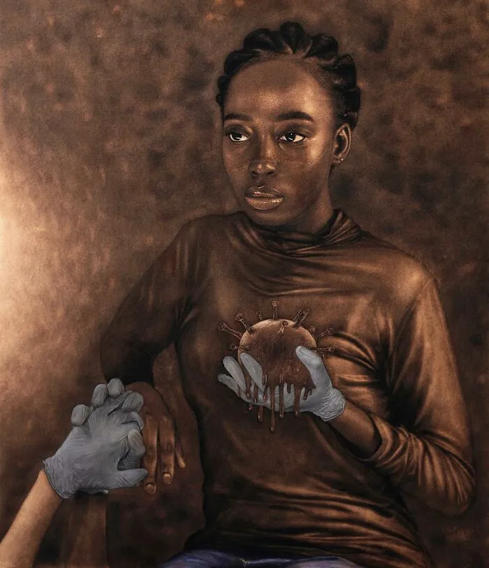 This Nigerian Artist Learned How To Paint With Fire And With Pyrography, He Creates Hyperrealistic Portraits (38 Pics)
