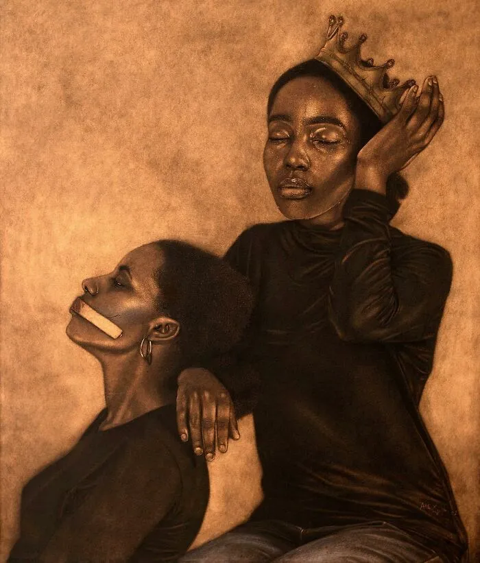 This Nigerian Artist Learned How To Paint With Fire And With Pyrography, He Creates Hyperrealistic Portraits (38 Pics)