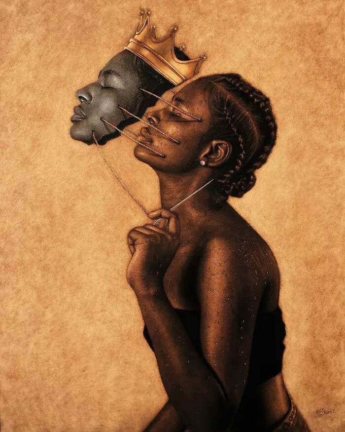 This Nigerian Artist Learned How To Paint With Fire And With Pyrography, He Creates Hyperrealistic Portraits (38 Pics)