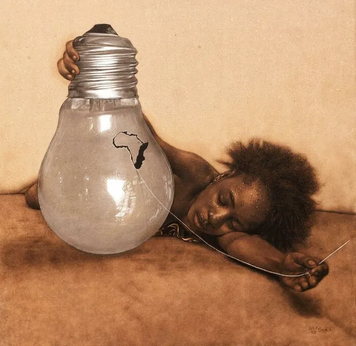 This Nigerian Artist Learned How To Paint With Fire And With Pyrography, He Creates Hyperrealistic Portraits (38 Pics)