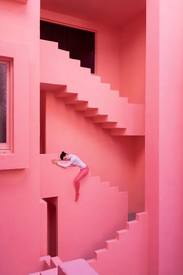 I Created A Series Of Self-Portraits At Ricardo Bofill’s Famous Muralla Roja (11 Pics)