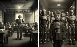 I Created Ai Photo Series Exploring Conformity In The Education System (13 Pics)