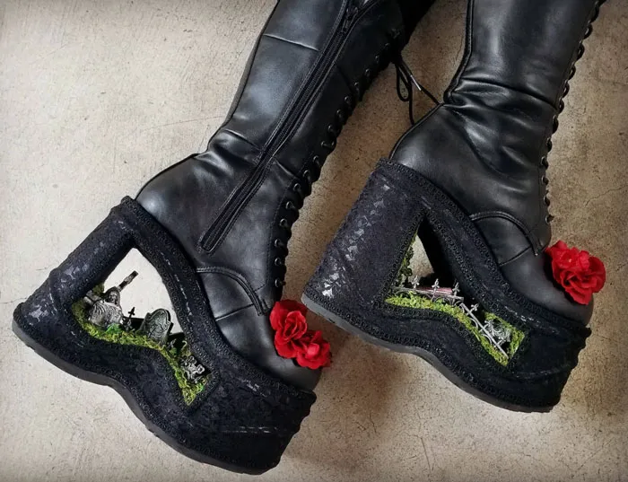 Platform Cemetery Graveyard Boots