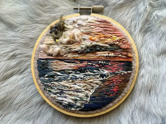 I Am A Textile Artist And I Create Tonal Impressionism Embroideries (14 Pics)