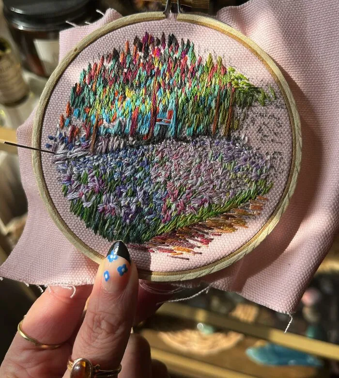 I Am A Textile Artist And I Create Tonal Impressionism Embroideries (14 Pics)