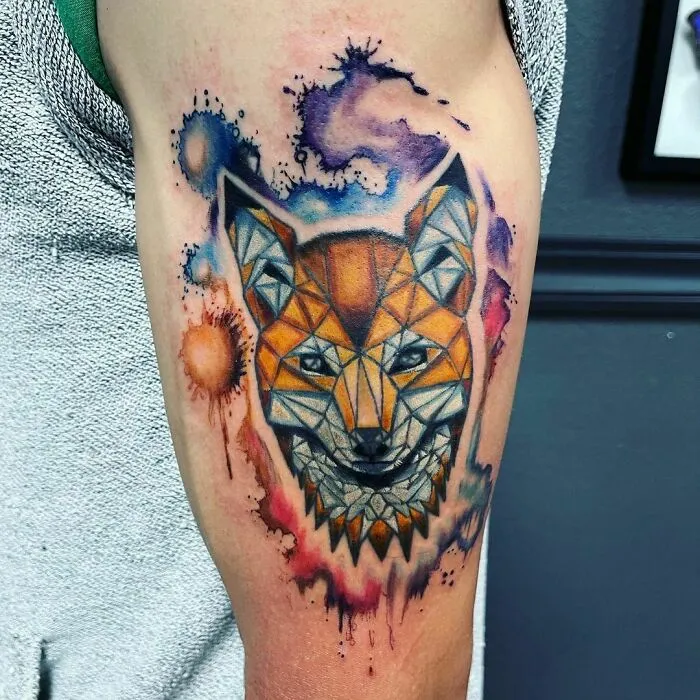 Watercolor Geo Fox