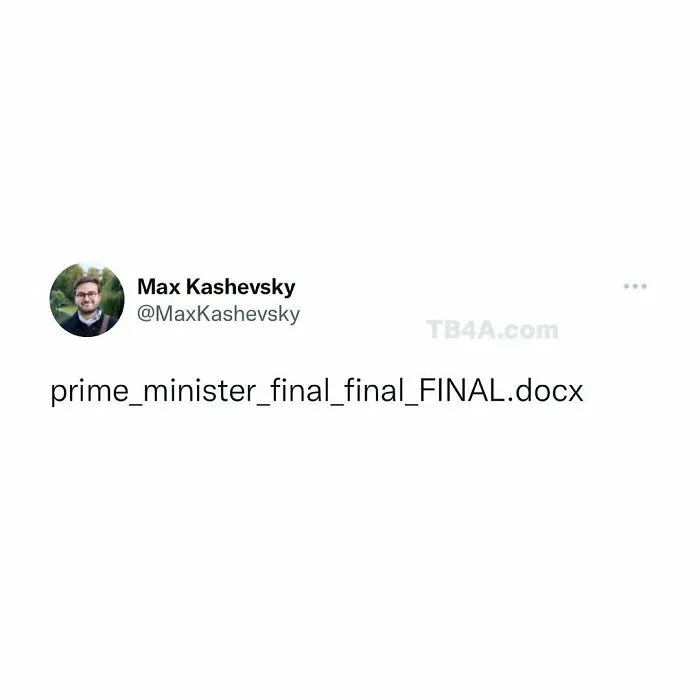 A humorous tweet about file naming ending with "final_FINAL", a relatable scenario for Excel users.
