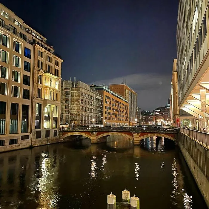 Small bridge and buildings
