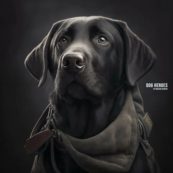 43 Realistic Portraits Of Dogs By Marjan Radovic Showing That They Are The Real Heroes