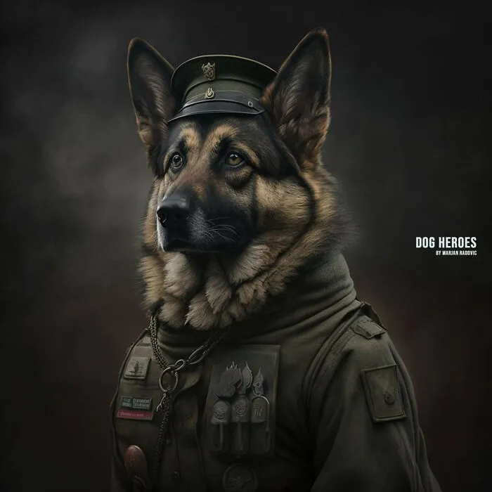 43 Realistic Portraits Of Dogs By Marjan Radovic Showing That They Are The Real Heroes
