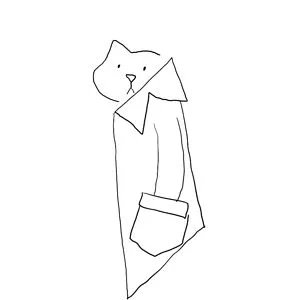 Three cats in a trenchcoat