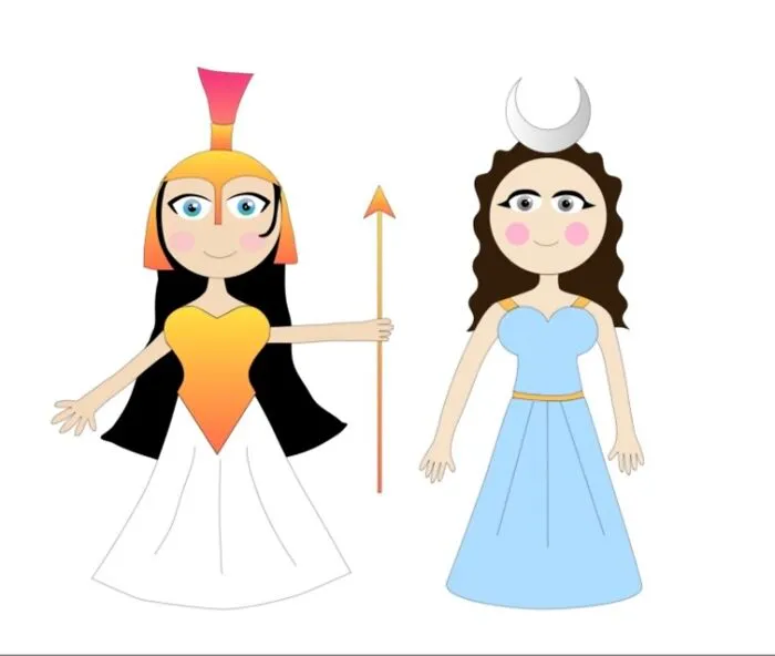 I Made Athena And Selene. I Recently Made Them Both Into Stickers And Going To Give Them To My Friend Soon