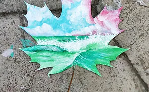 To Give Another Life To Fallen Autumn Leaves, I Use Them As A Painting Canvas And Then Frame Them (19 Pics)
