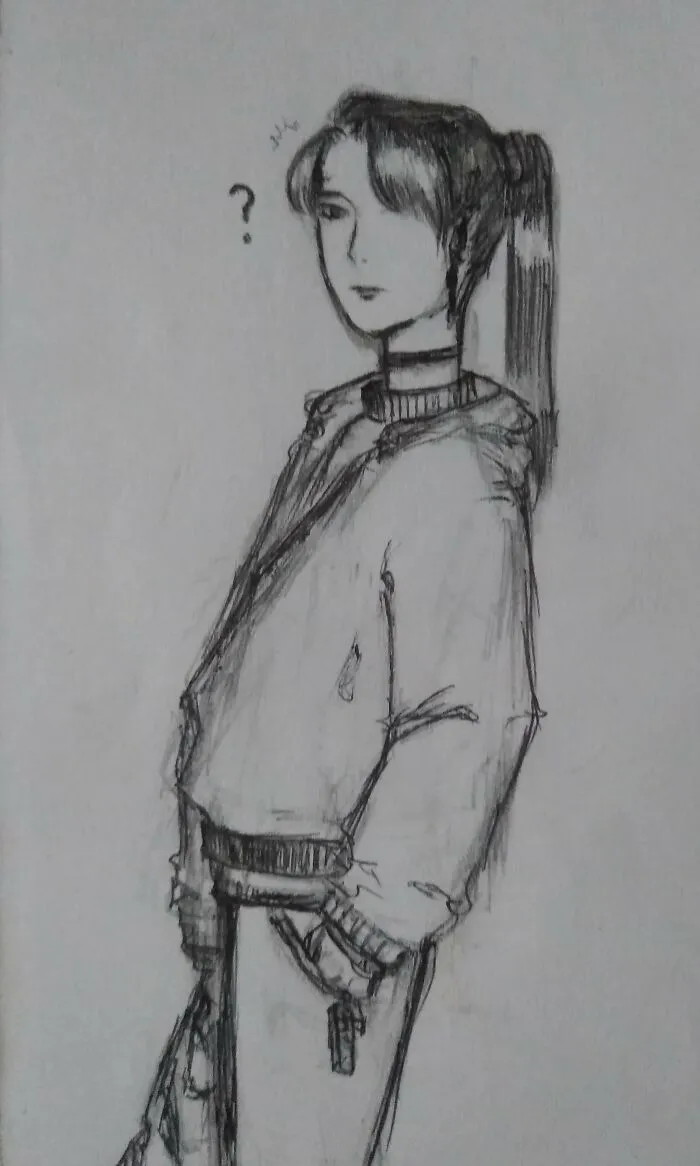 A Friend Of Mines (Room Mates) Doodled Her Into Anime Haha