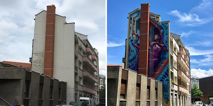 This Balinese Artist Paints Realistic 3D Murals On Dull Building Walls (32 Pics)