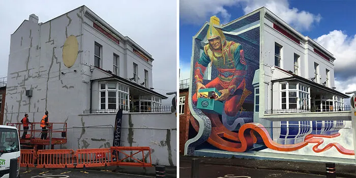 This Balinese Artist Paints Realistic 3D Murals On Dull Building Walls (32 Pics)