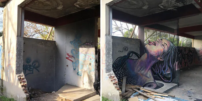 This Balinese Artist Paints Realistic 3D Murals On Dull Building Walls (32 Pics)