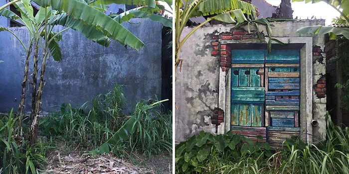 This Balinese Artist Paints Realistic 3D Murals On Dull Building Walls (32 Pics)